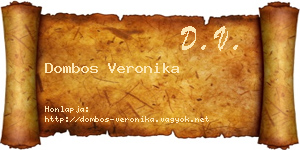 Dombos Veronika névjegykártya