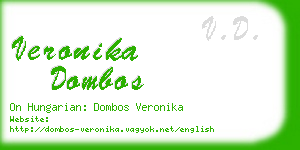 veronika dombos business card